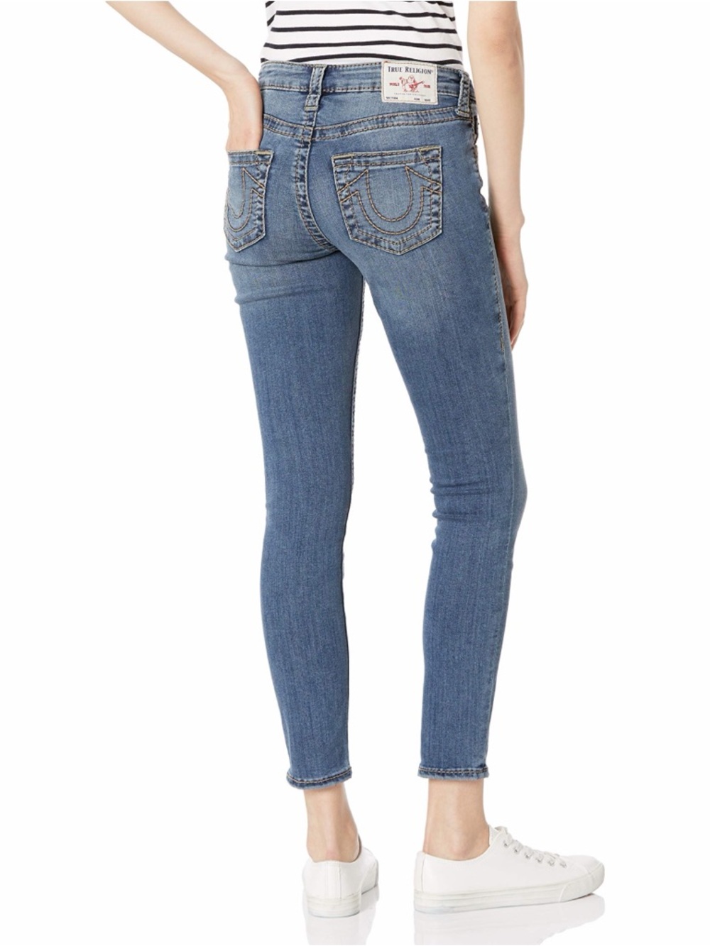 True Religion Women's Medium Blue Skinny Jeans, Never worn, super flattering!